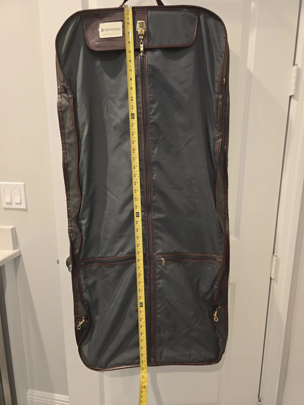Vintage Samsonite Series 2100 Garment Bag Suit Travel Bag Lock Key Strap 45